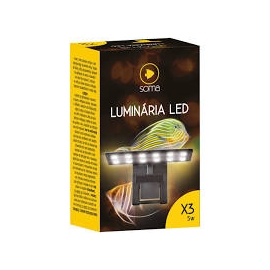 lum led soma x3 5w branco/rosa