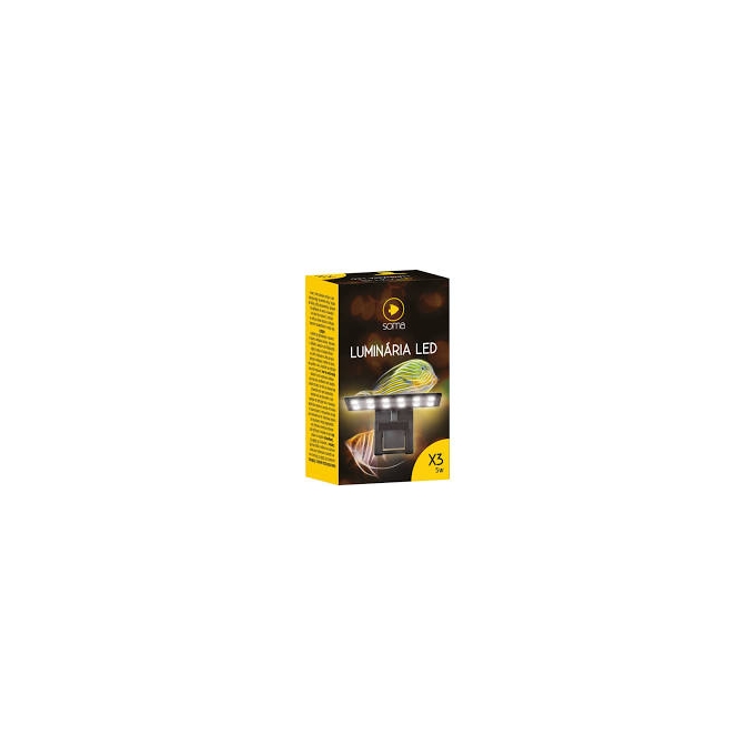 lum led soma x3 5w branco/rosa