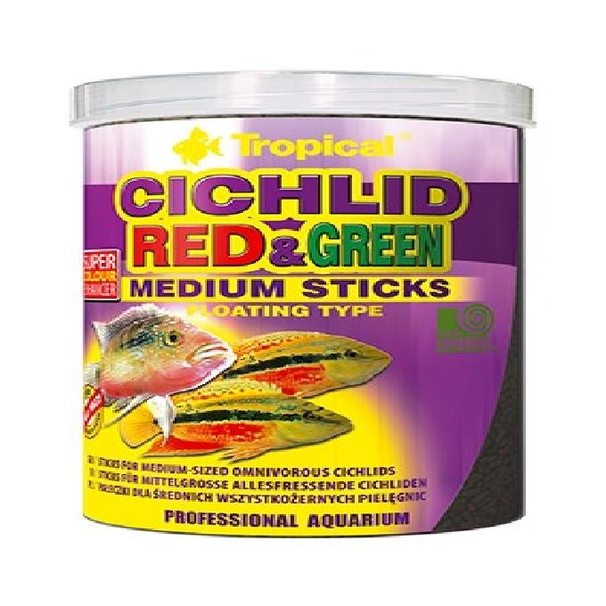 Racao cichlid red green medium stick 36