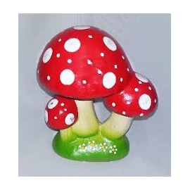 Enfeite Cogumelo Triplo mini