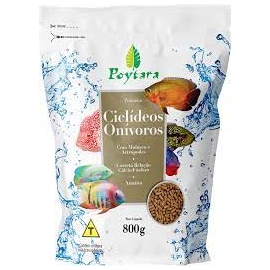 RACAO POYTARA CICLIDEOS ONIVOROS 800GR