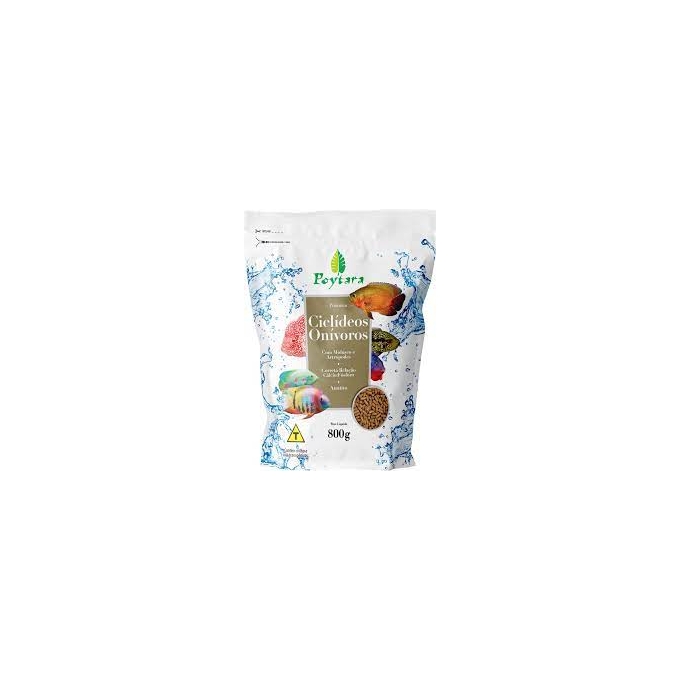RACAO POYTARA CICLIDEOS ONIVOROS 800GR